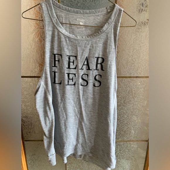 ATHLETIC WORKS “FEAR LESS” TANK TOP 21” PTP - Picture 1 of 4